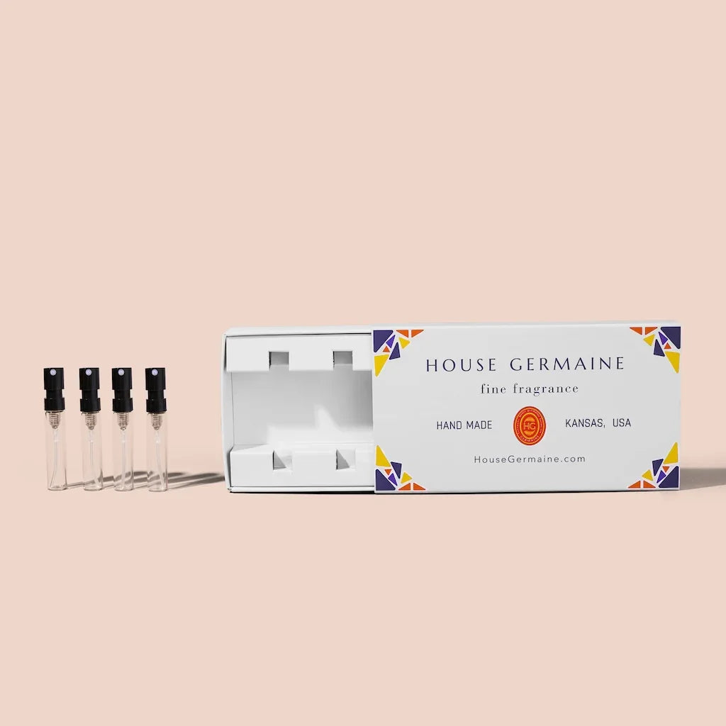 Custom Printed Discovery Box for Perfumes - Holds 4 x 2ml Tester Bottles (Only Box) - Packamor