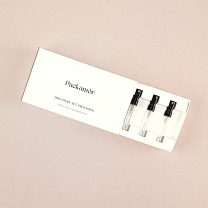Custom Printed Discovery Box for Perfumes - Holds 4 x 2ml Tester Bottles (Only Box) - Packamor