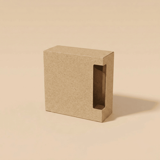 Custom Soap Boxes Wholesale | Square Kraft with Edge Window