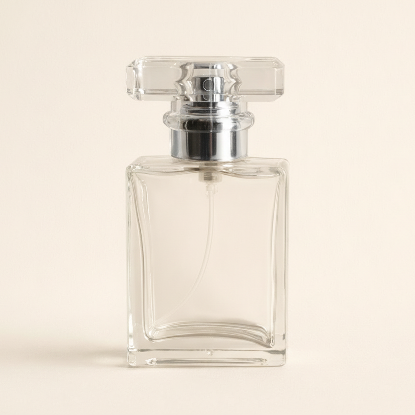 Refillable Perfume Bottles - 30ml Regula + Clear T Silver Screw Top