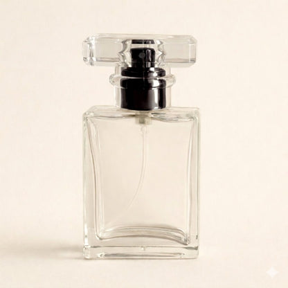 Refillable Perfume Bottles - 30ml Regula + Clear T Black Screw Top