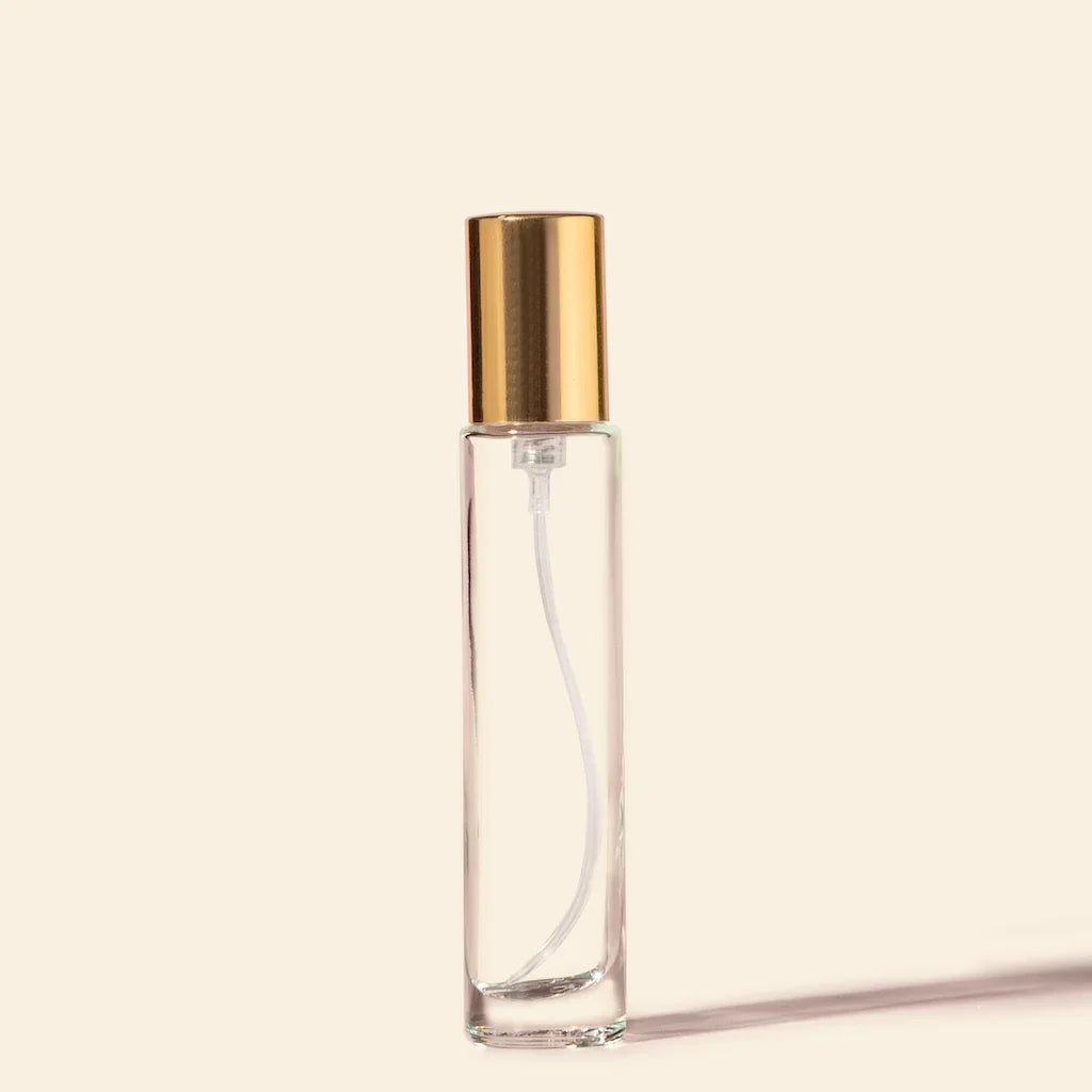 Perfume Bottles Wholesale - 15ml Wim + Gold Top, Bulk Glass Perfume Bottles - Packamor