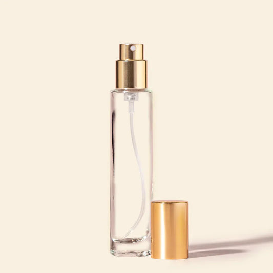 Perfume Bottles Wholesale - 15ml Wim + Gold Top, Bulk Glass Perfume Bottles - Packamor