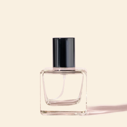 50ml Perfume Bottles Wholesale - Cube + Black Top, Luxury Glass Fragrance Bottles