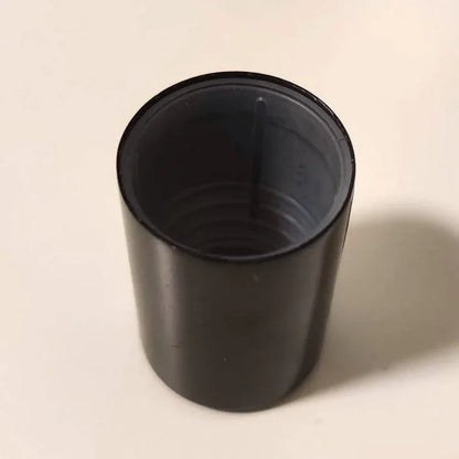 Perfume Tops - Black - Wholesale Glossy Black Perfume Cap Slim, Alumen FEA 15 - Packamor