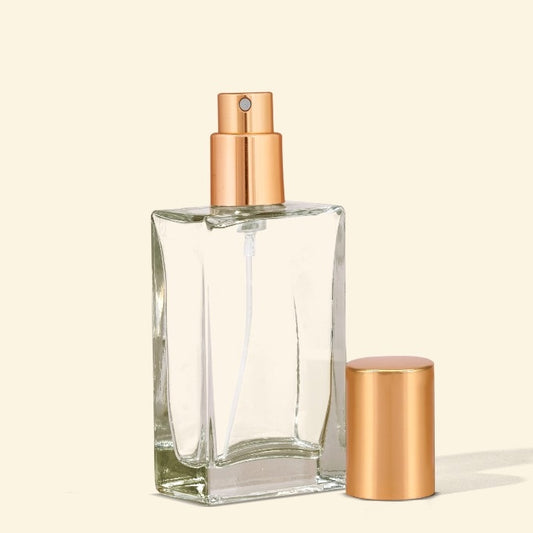 Small Perfume Bottles Wholesale - 25ml/1oz Mini Rect + Gold Top Set, Empty Perfume Bottles in Bulk