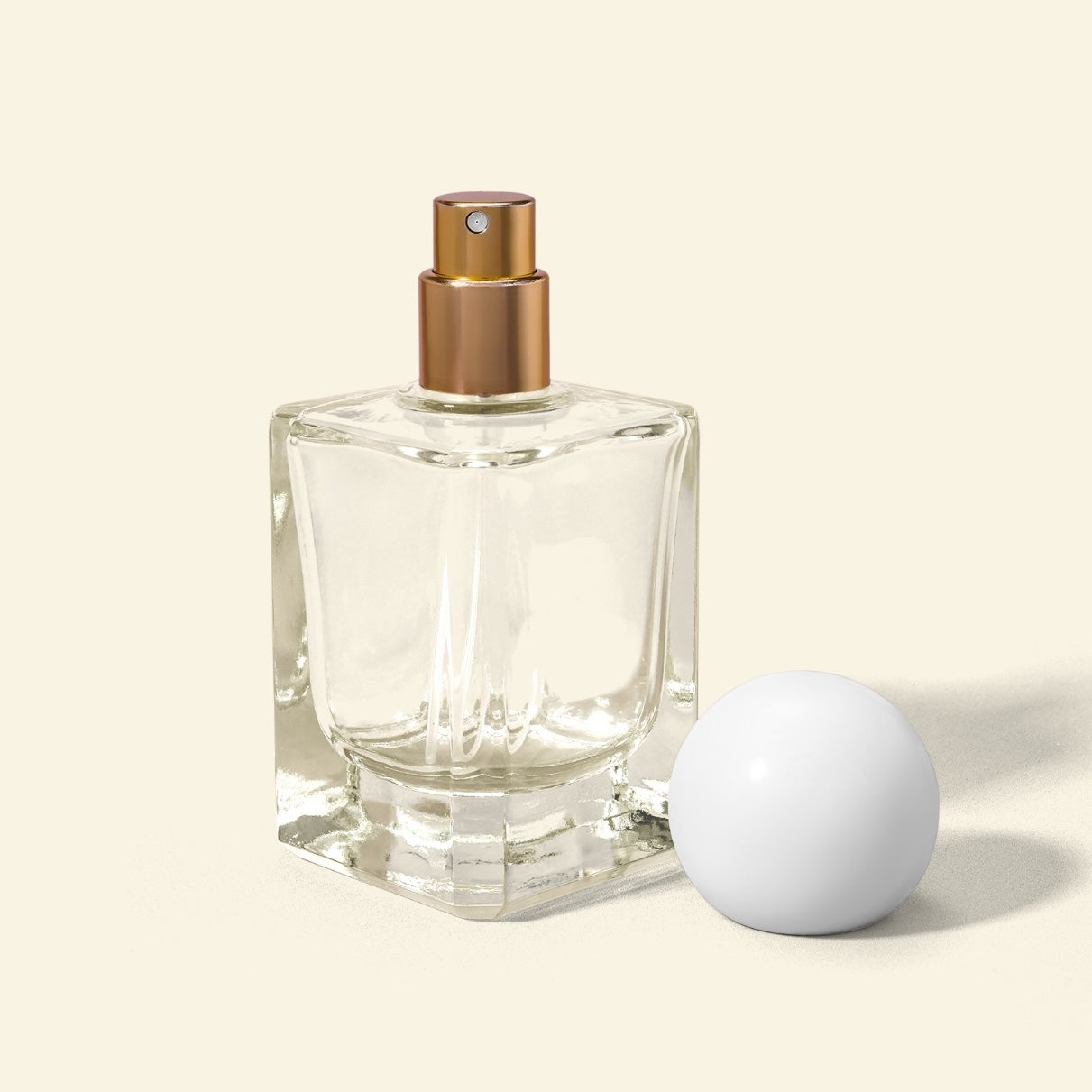 50ml Perfume Bottles Wholesale - Micron + White Spherical/Round Top