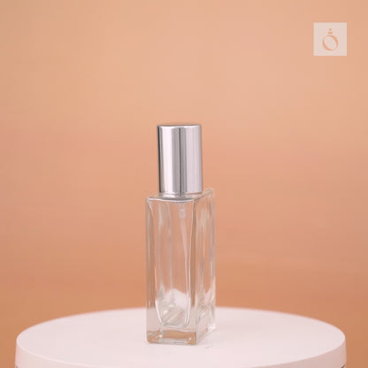 25ml Perfume Bottles Wholesale - Mini Rect + Silver Top, Bulk Glass Perfume Bottles