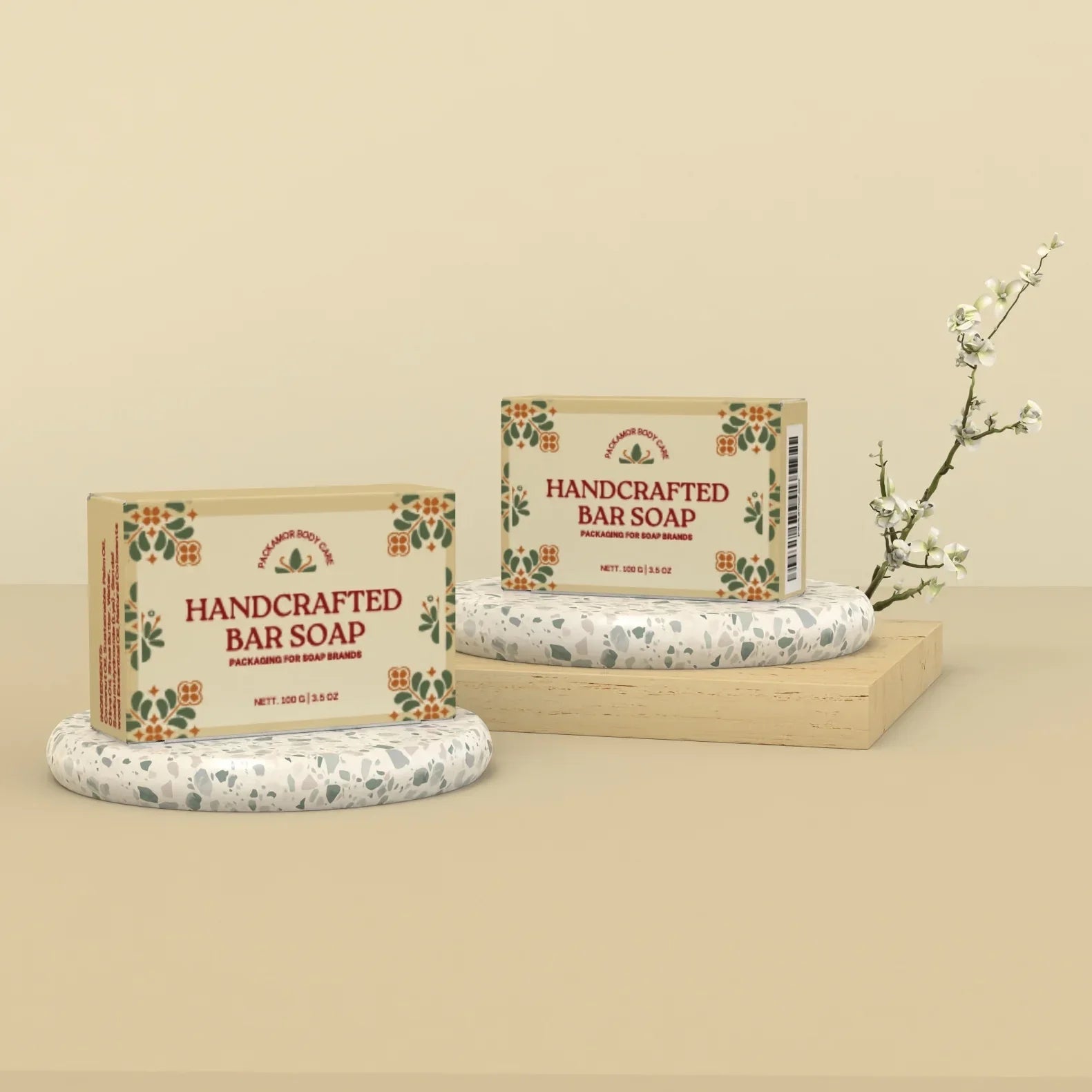 Soap Making Supplies - Custom Soap Box - Monocarton - 3x2x1 in - Packamor