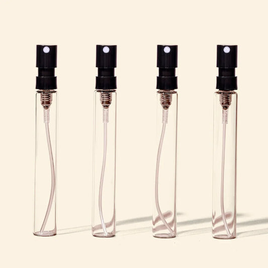 Tester Perfume Bottles - 5ml/.18oz Round Glass Black - Wholesale - Packamor